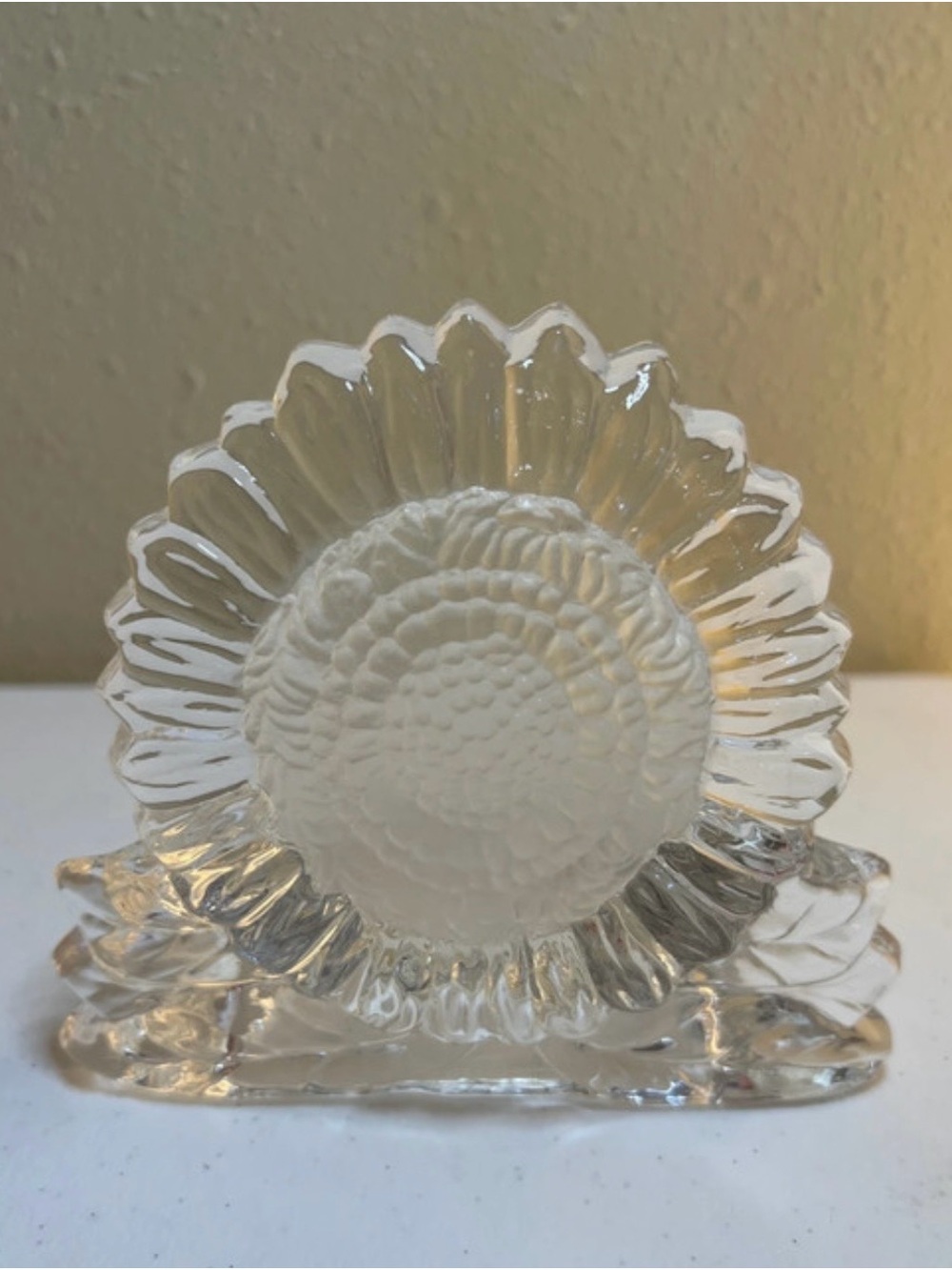 Vintage PartyLite Glass Sunflower Tealight Votive Candle Holder Cottage Core